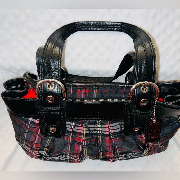 Coach Tartan SoHo Plaid Purse Vintage - Picture 12 of 13